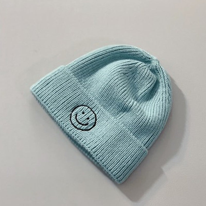 Knitted Smiley Face Beanie