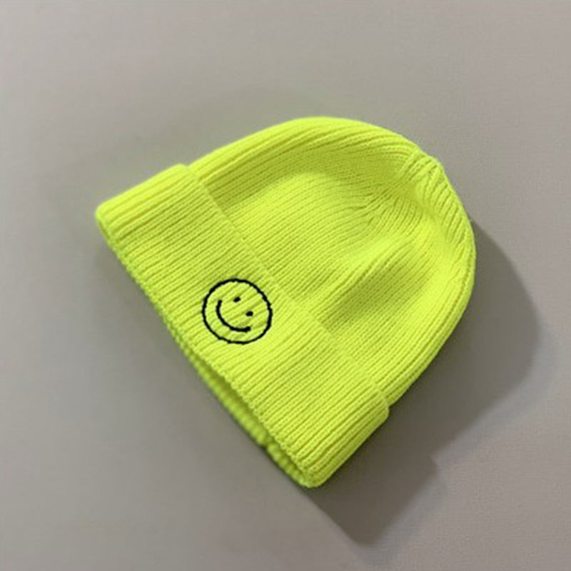 Knitted Smiley Face Beanie