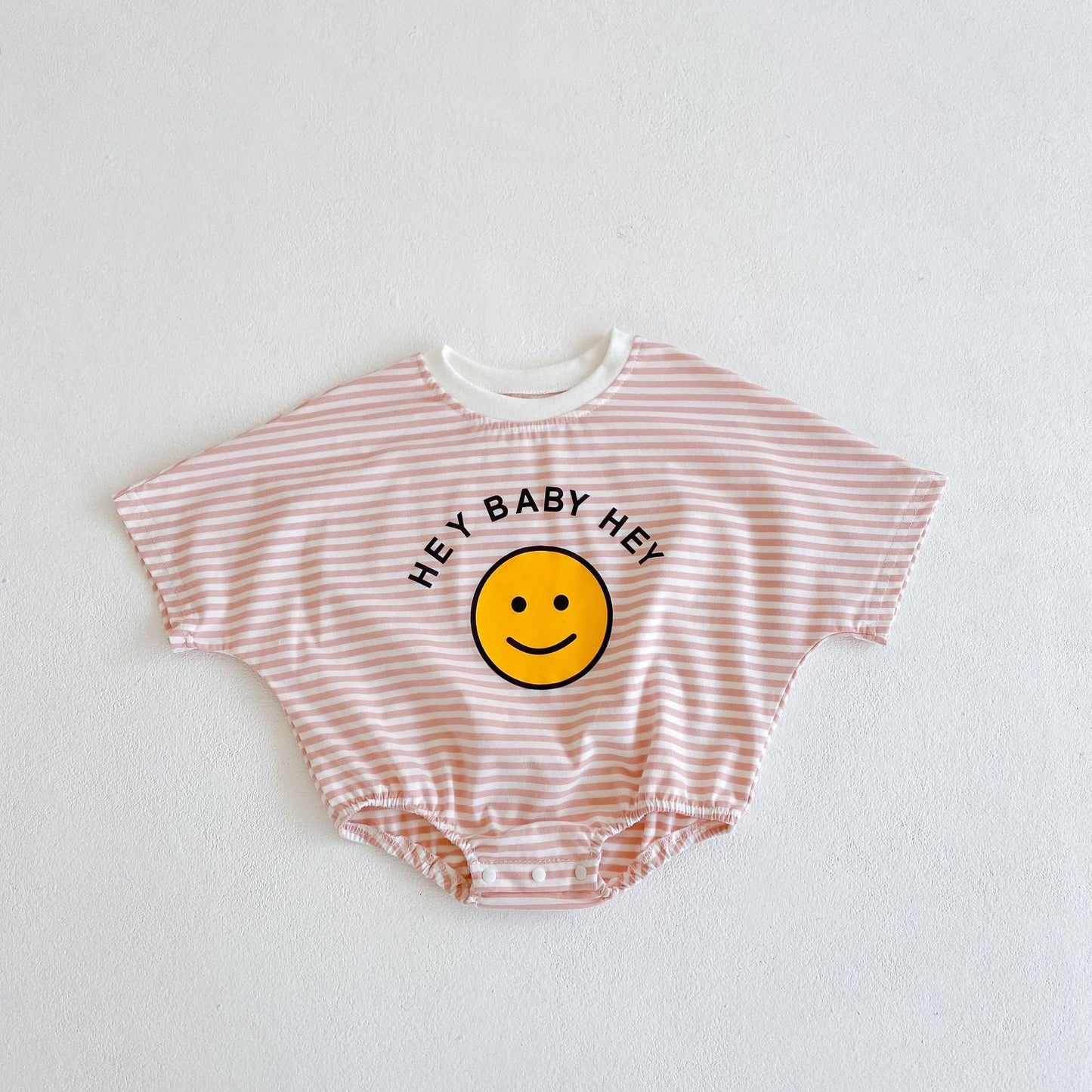 Smiley Striped Romper